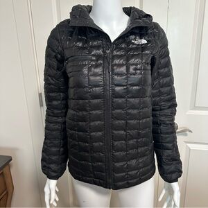 The North Face Eco Thermoball Women's Jacket  XS Black Full Zip Quilted Puffer